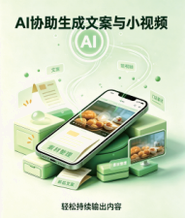 AI 协助生成文案与小视频